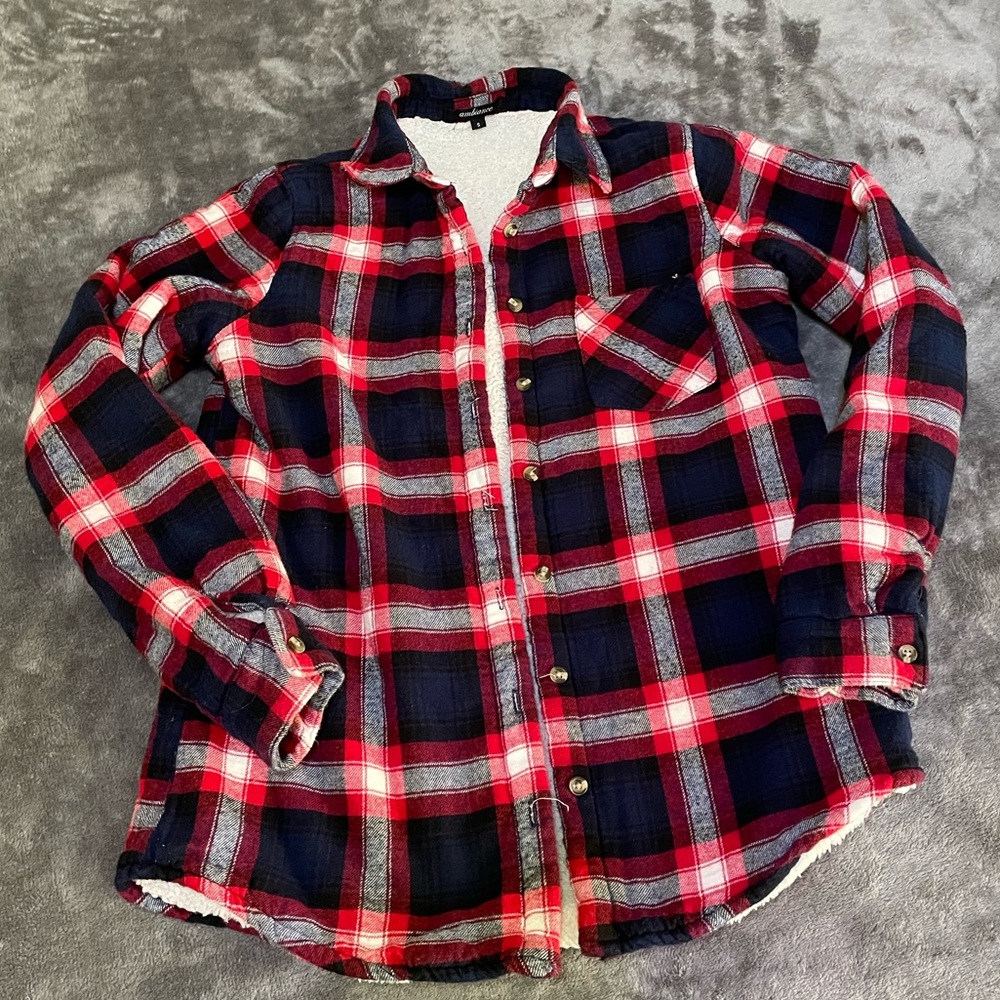 Ambiance Plaid Fleece Lined Sweater